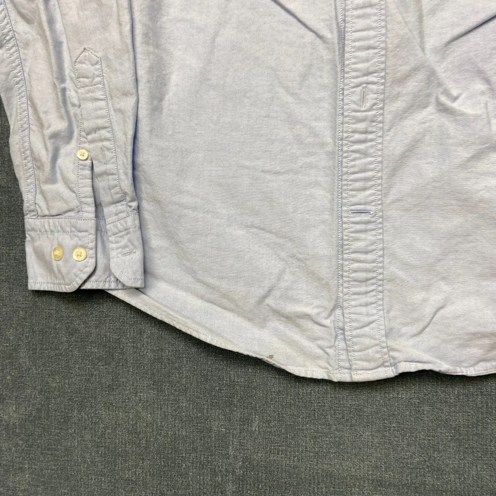Banana Republic Shirt Mens Medium Blue Cotton Stretch Camden Fit Button Down